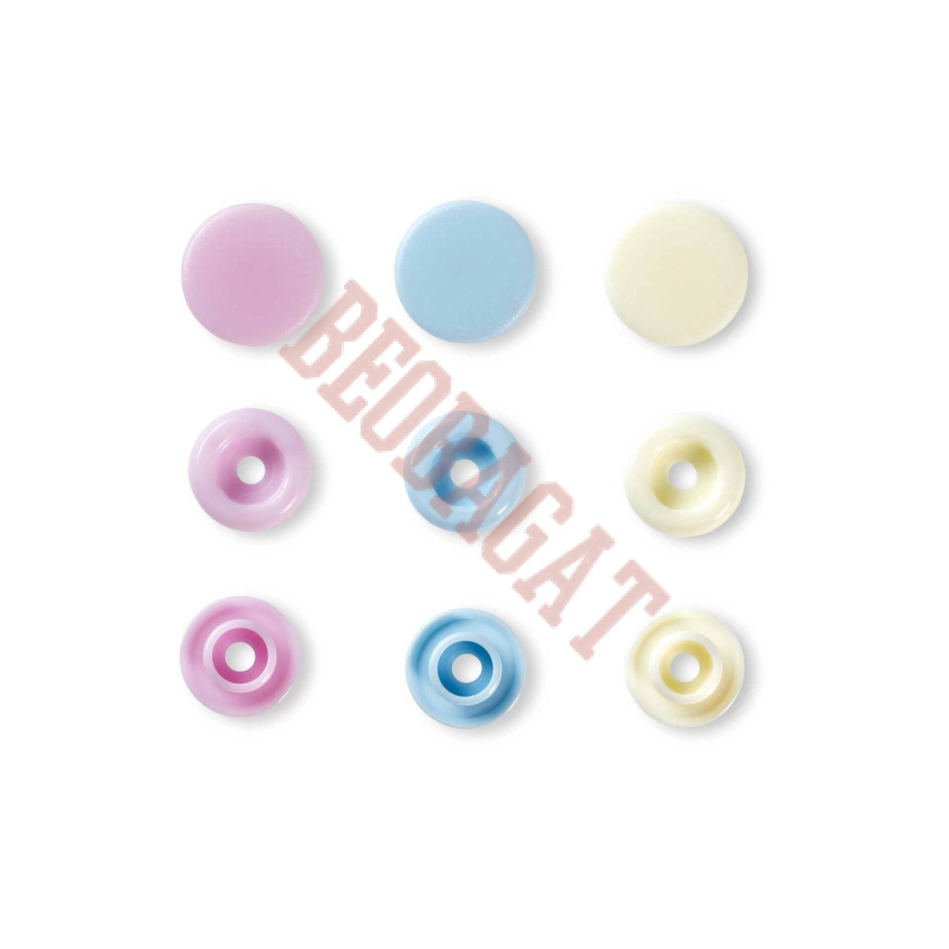 Drikeri plastični | 12.44 mm | Roze | Plava | Biserna