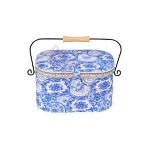Kutija za šivaći pribor L oval Delft Blue